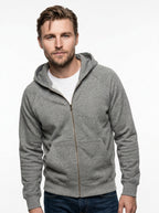 FELPA SNAP SEADOG CON ZIP E CAPPUCCIO COLOR GRIGIO MELANGE