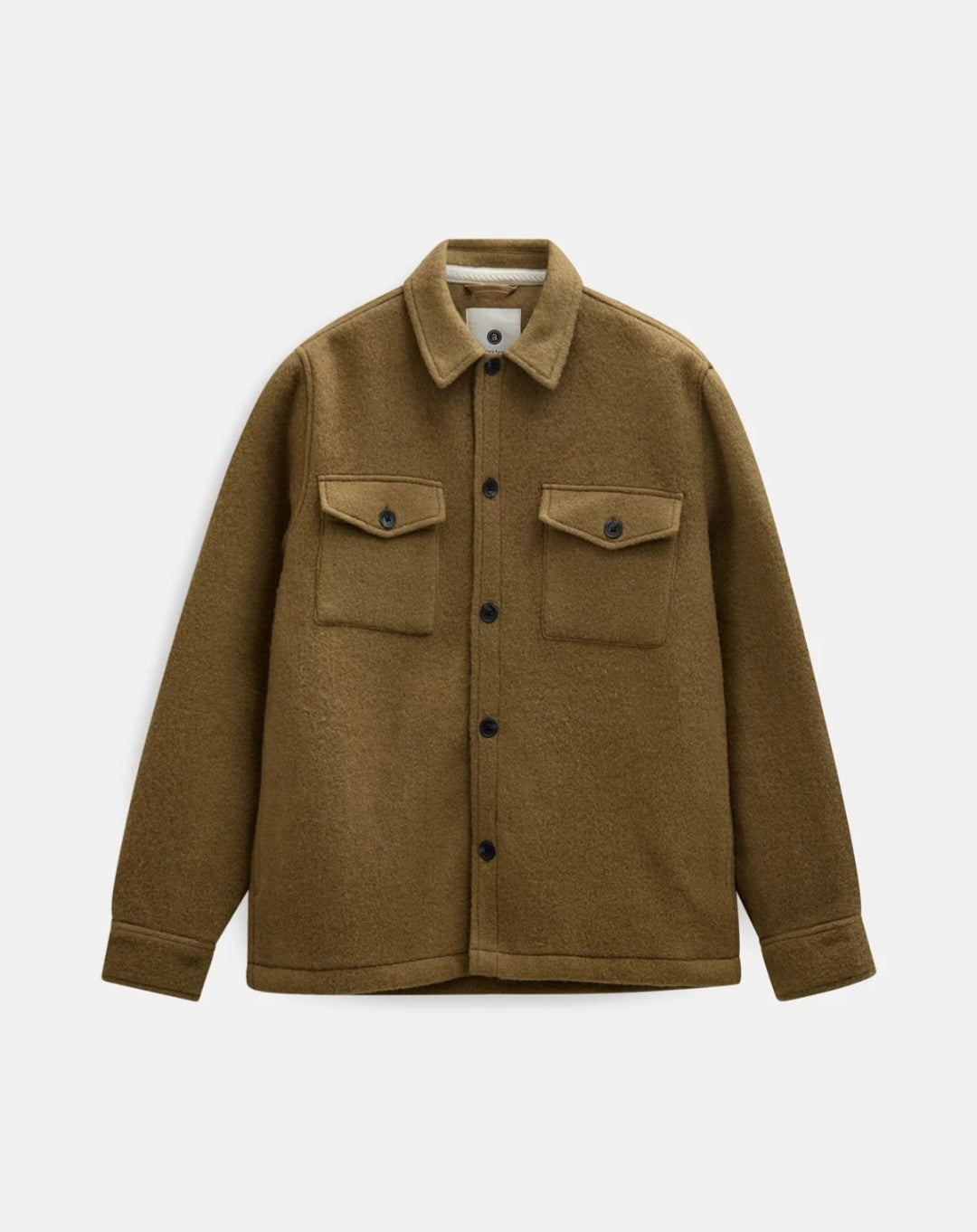 AKOSCAR BOILED WOOL OVERSHIRT ANERKJENDT COLOR ERMINE.