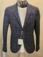 GIACCA MONOPETTO A QUADRI BLU AG TREND EGIC PP30