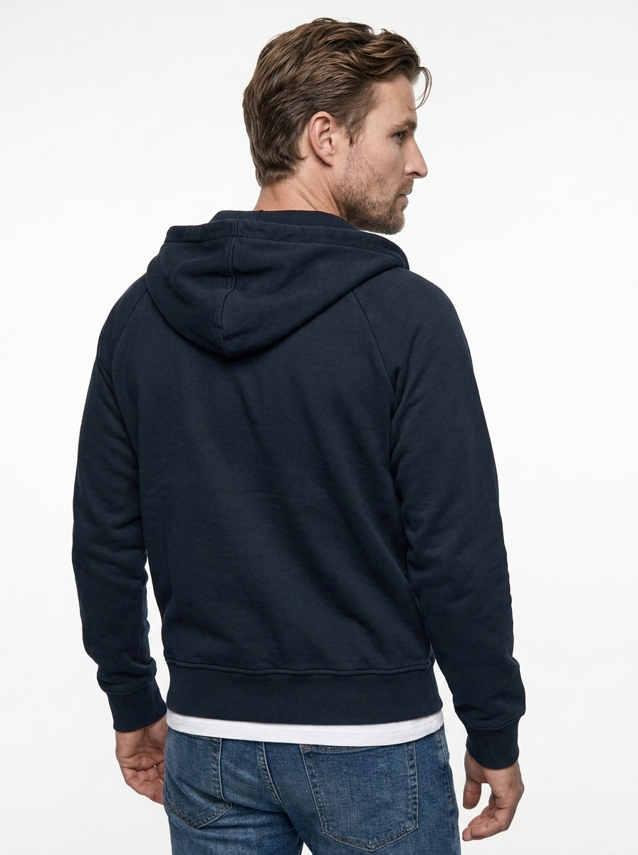 FELPA SNAP SEADOG CON ZIP E CAPPUCCIO COLOR BLU