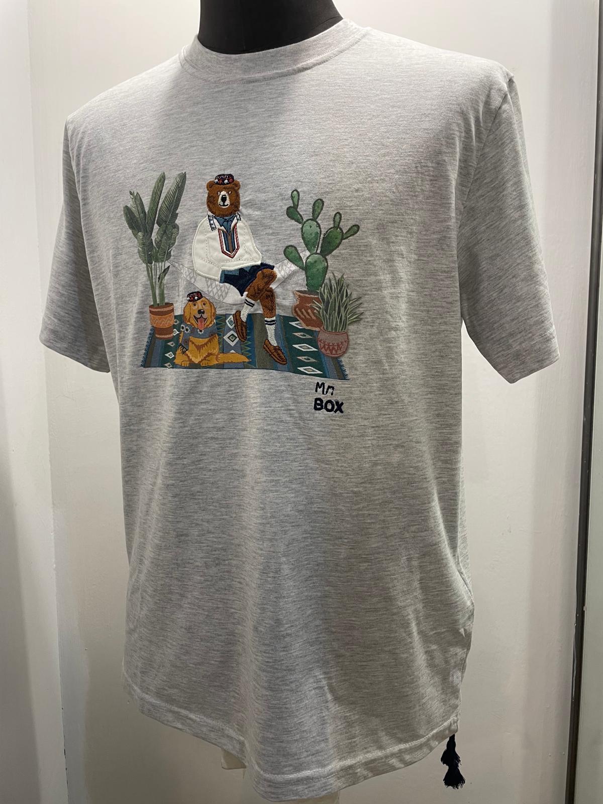 T SHIRT MR. BOX CACTUS GRIGIO MELANGE SS250002