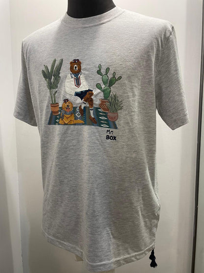 T SHIRT MR. BOX CACTUS GRIGIO MELANGE SS250002