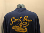 FRONT STREET 8 FELPA MEZZA ZIP SURF SHOP COLOR BLU