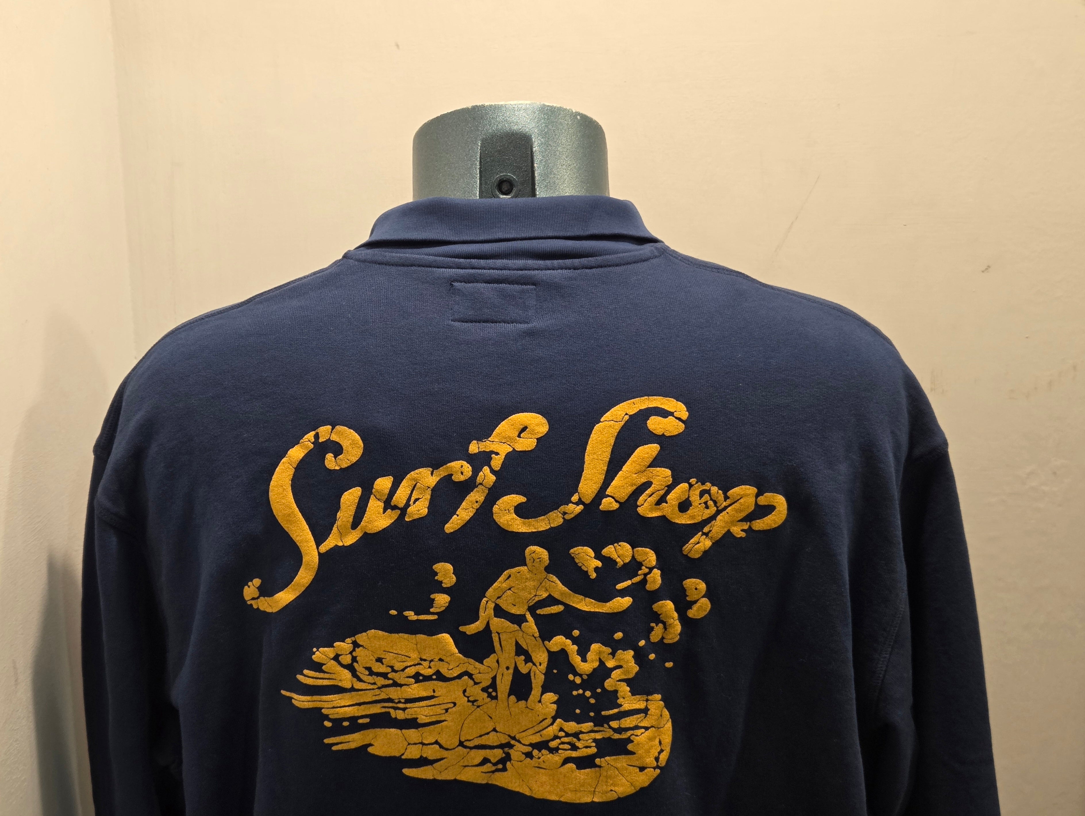FRONT STREET 8 FELPA MEZZA ZIP SURF SHOP COLOR BLU