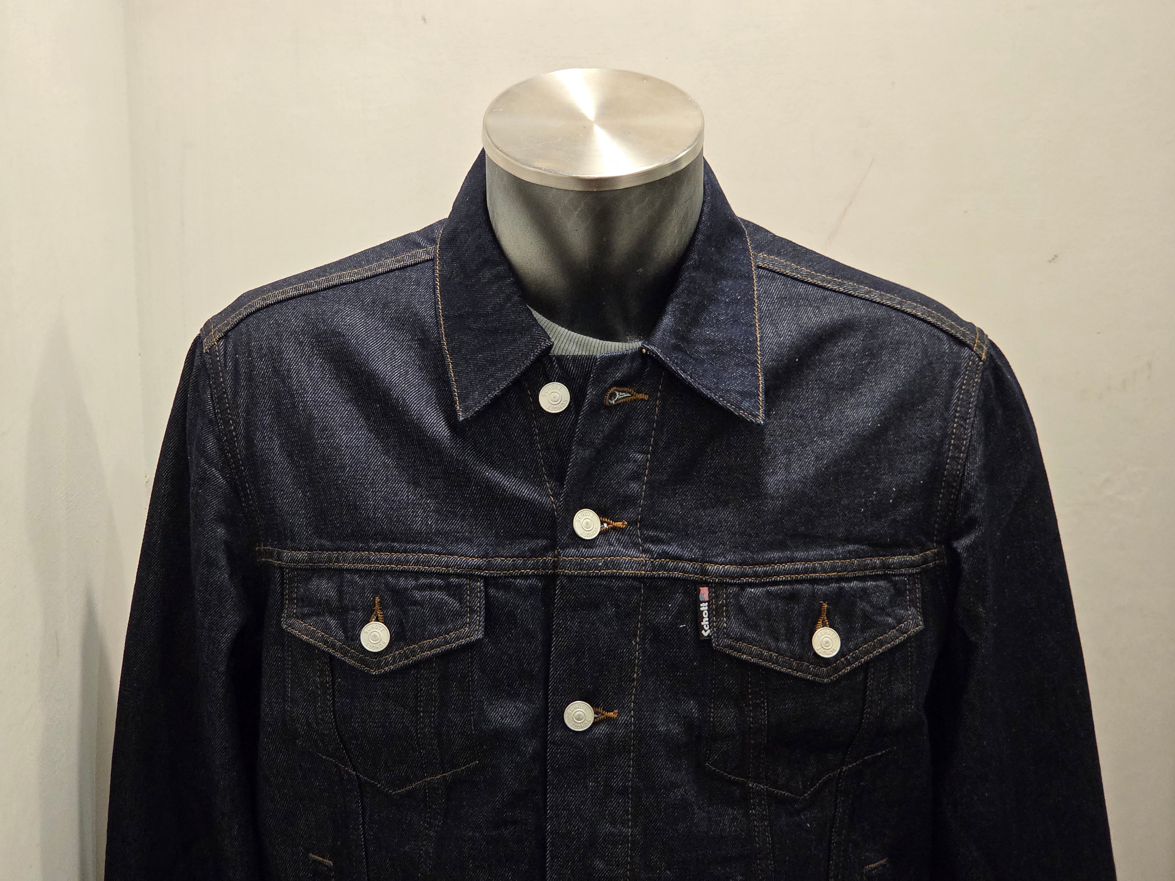 SCHOTT DENIM JACKET NYC TRUCKS COLOR RAW