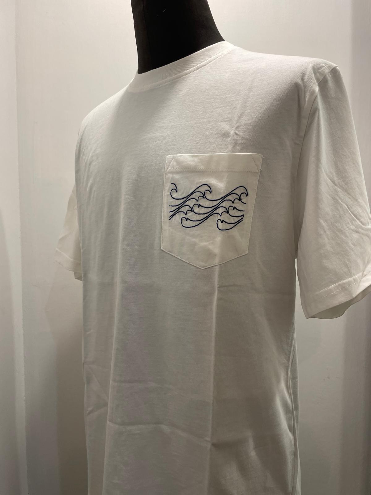 T SHIRT IN THE BOX POCKET WAVE COLOR PANNA SS250009