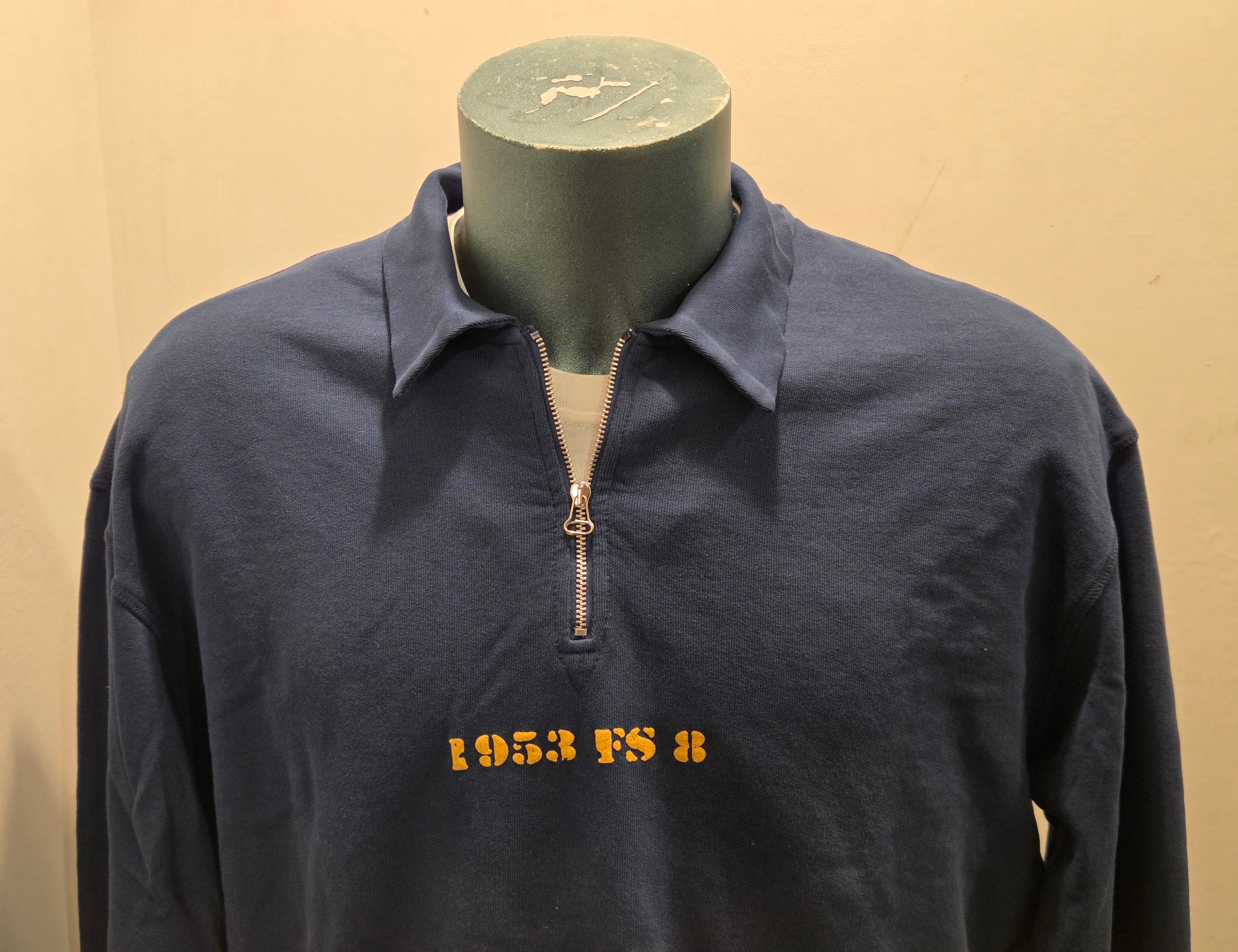 FRONT STREET 8 FELPA MEZZA ZIP SURF SHOP COLOR BLU