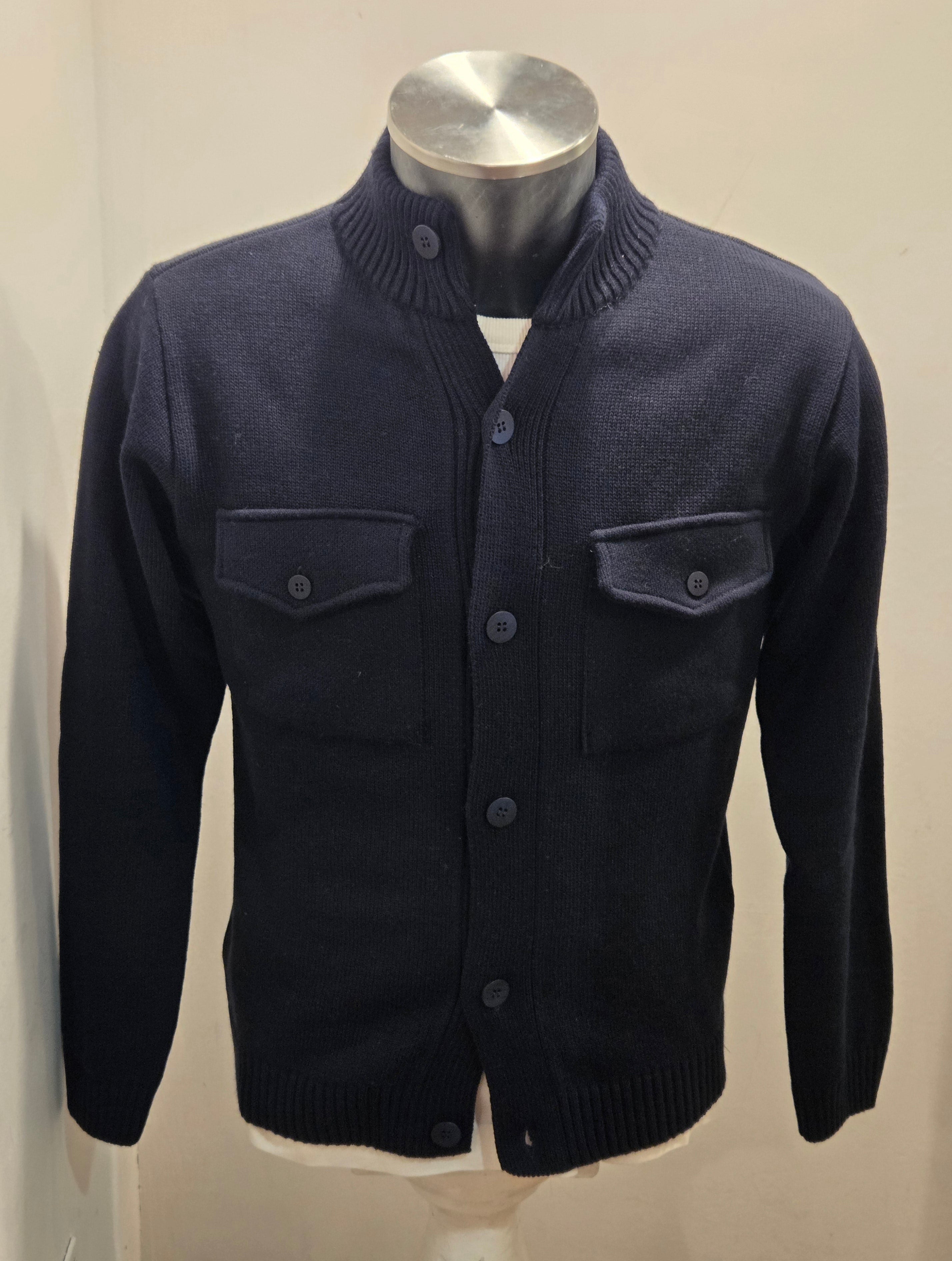 CARDIGAN AG TREND CON BOTTONI COLOR BLU