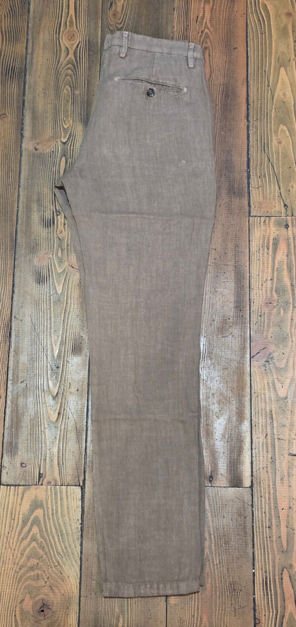 PANTALONI YAN SIMMON MODELLO WORLD T656W 100%LINO COLOR FANGO