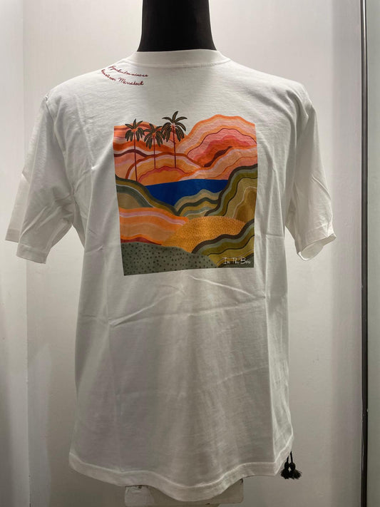 T SHIRT IN THE BOX MR. BOX MOROCCO PALMS COLOR BIANCO SS250006