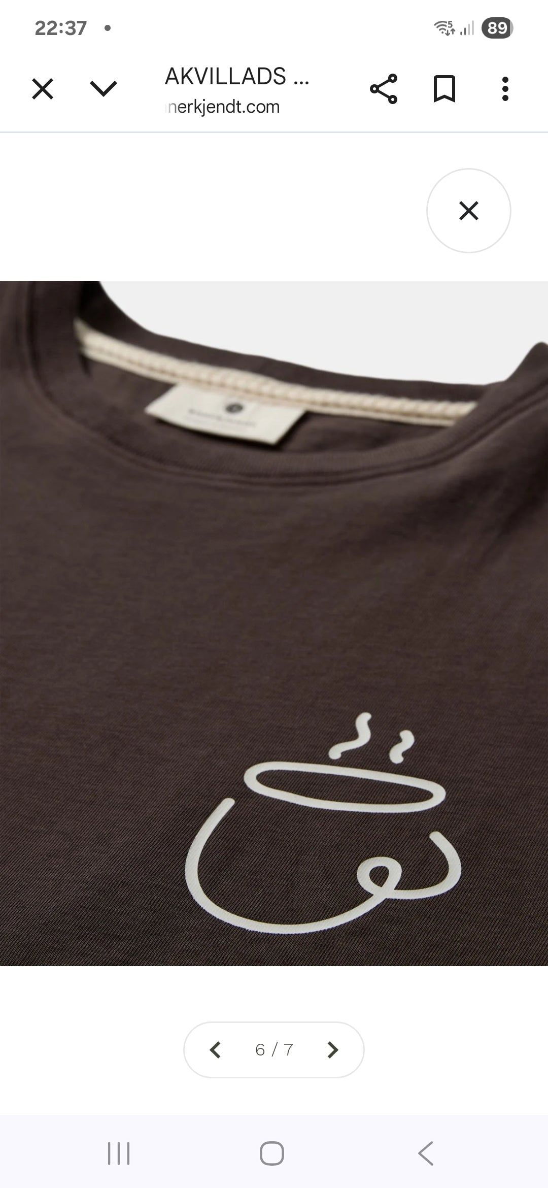 T-Shirt ANERKJENDT ESPRESSO COLOR MARRONE