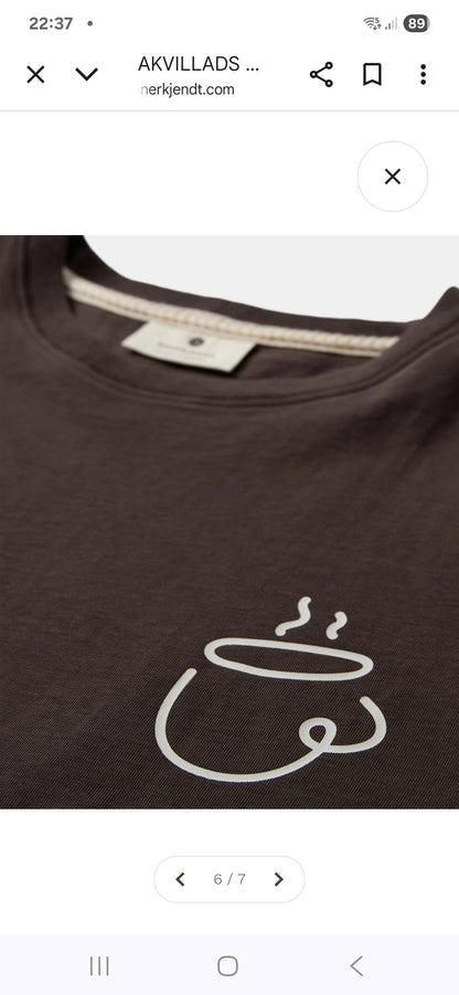 T-Shirt ANERKJENDT ESPRESSO COLOR MARRONE