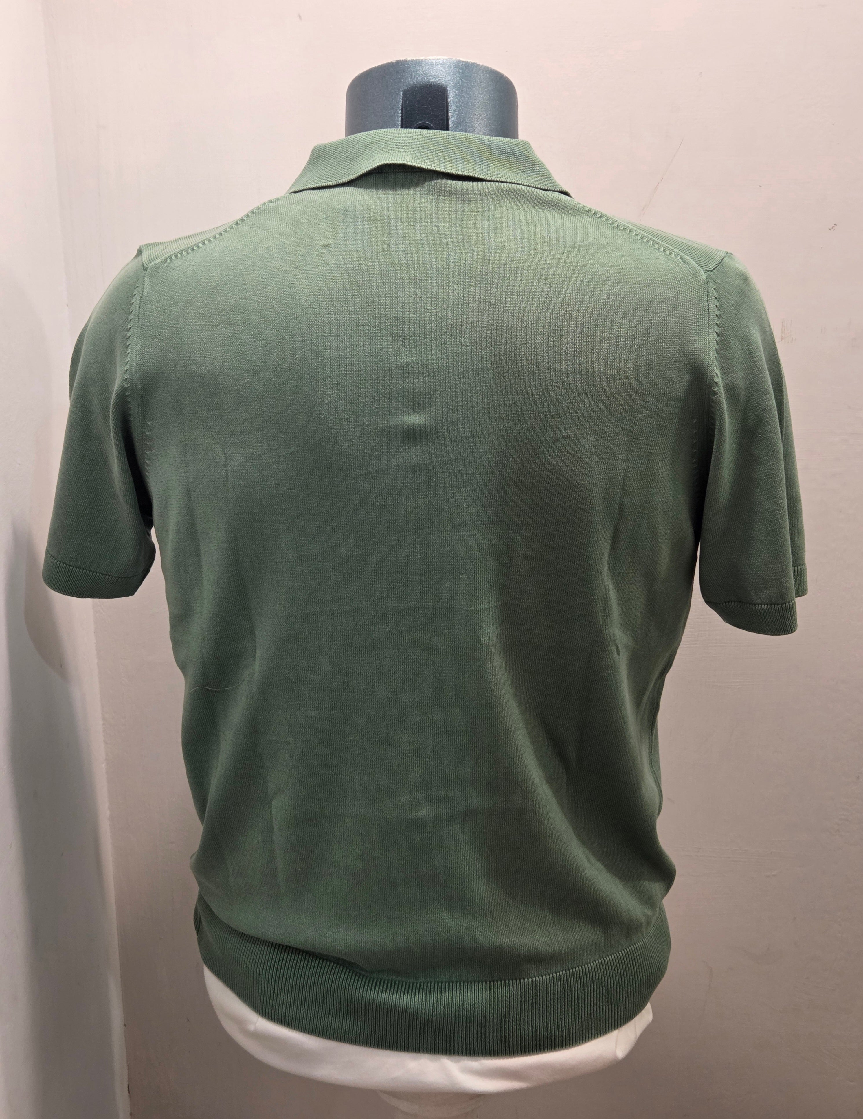 BRAMANTE POLO FILO COTONE MANICA CORTA COLOR VERDE
