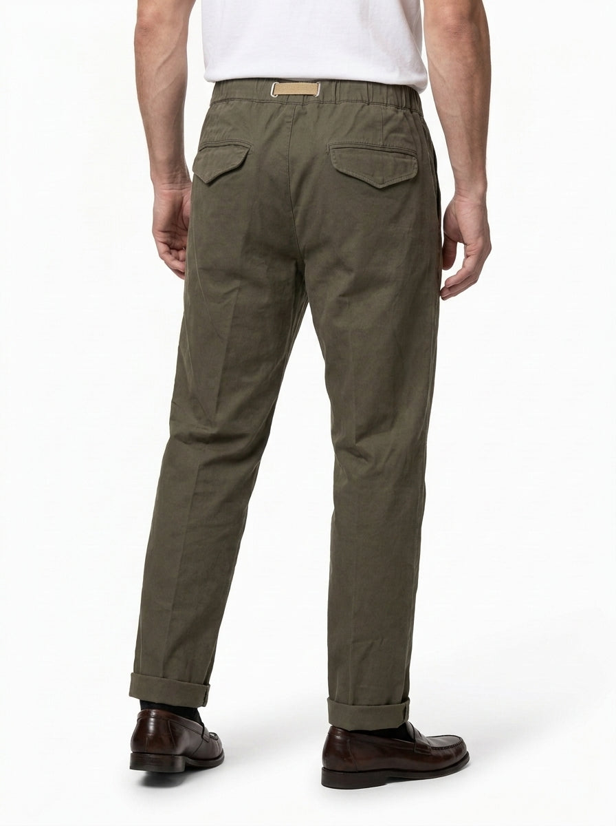 WHITE SAND PANTALONE SU67 VESTIBILITÀ JAPAN FONDO 21 COLOR MILITARE
