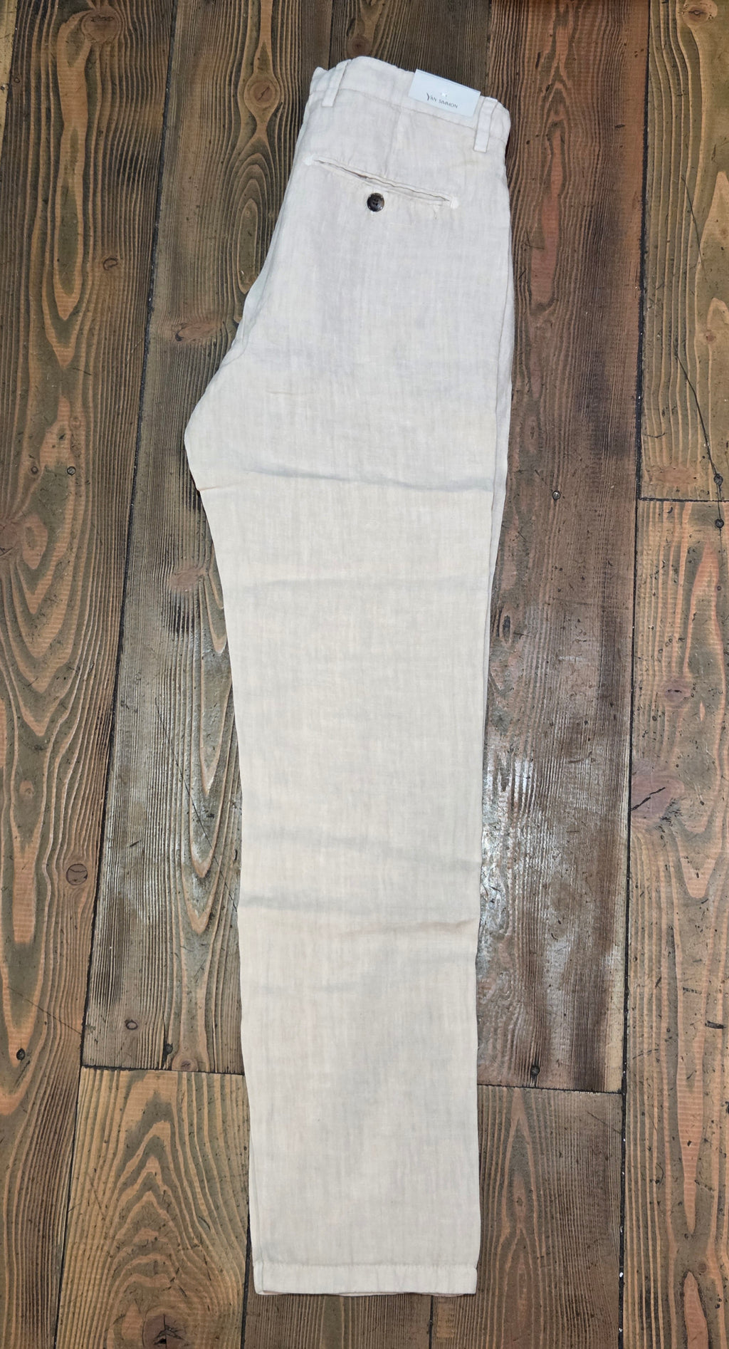 PANTALONI YAN SIMMON MODELLO WORLD T656W 100% LINO COLOR ECRÙ