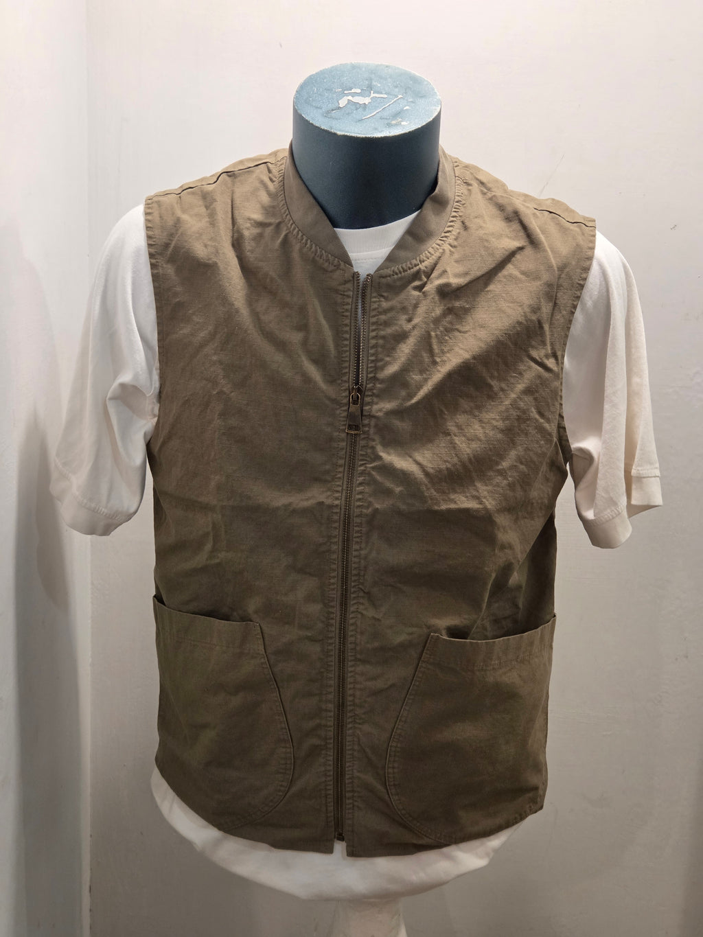 GILET SEADOG WALL VEST ZIP FODERATO RIPSTOP COLOR KAKY