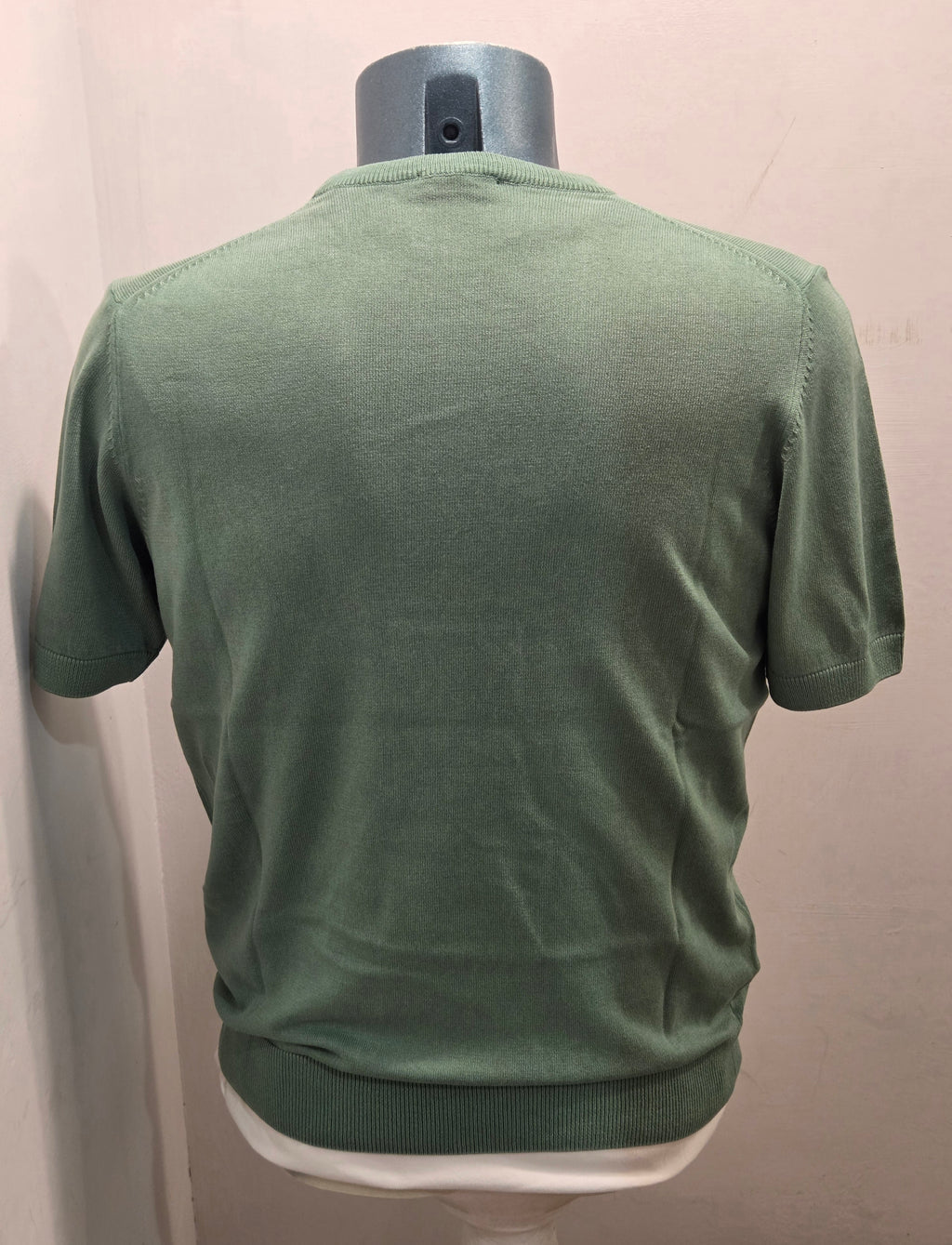 BRAMANTE MAGLIA FILO COTONE MANICA CORTA COLOR VERDE