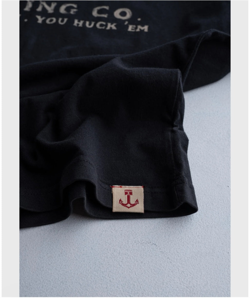 IRON AND RESIN T-SHIRT LOGGING TEE COLOR BLACK 100% COTONE JERSEY 260g
