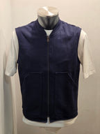 GILET SEADOG ROBERT REVERSE ZIP FELPA/CHAMBRAY COLOR BLU