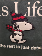 FELPA IN THE BOX GIROCOLLO VERDE SNOOPY RUNNING IS LIFE