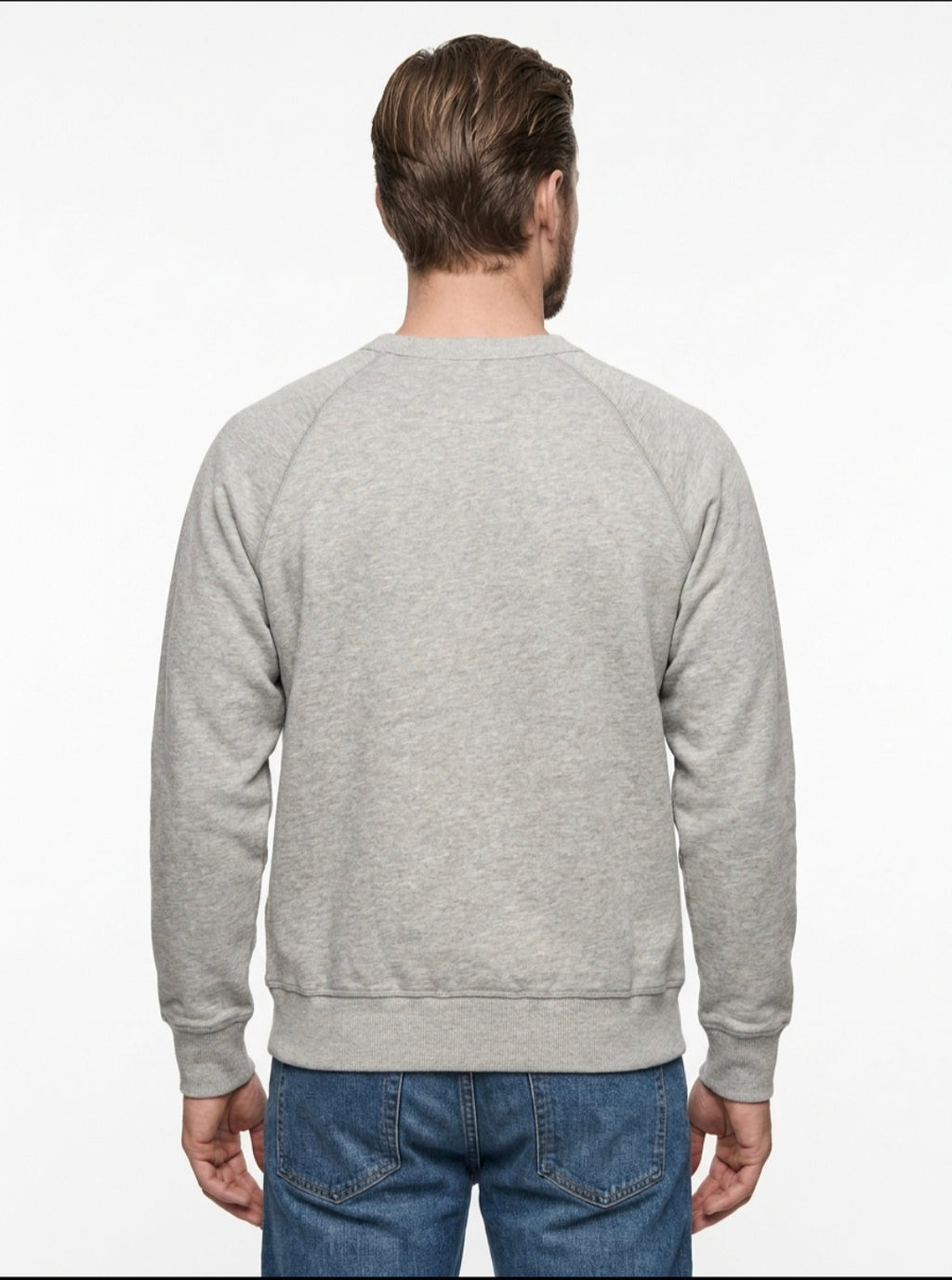 FELPA GIROCOLLO BASIC VINTAGE IN THE BOX COLOR GRIGIO MELANGE