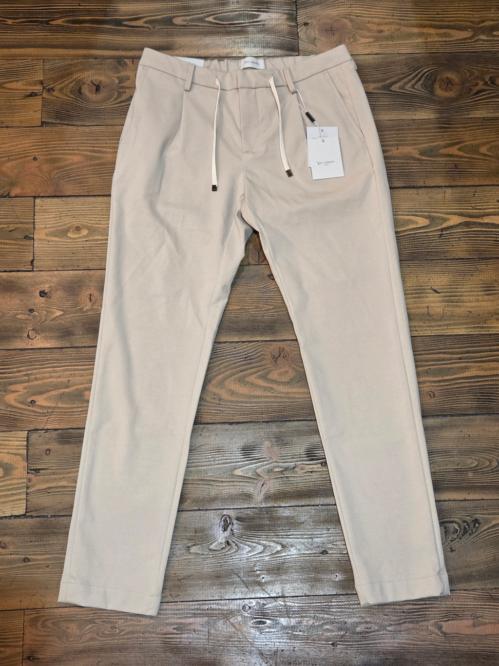 PANTALONI YAN SIMMON LIFE PUNTO MILANO T284L CON LACCIO COLOR BEIGE
