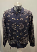 TOOCO POLO SHIRT LONG SLEEVES KNITTING BANDANA NAVY