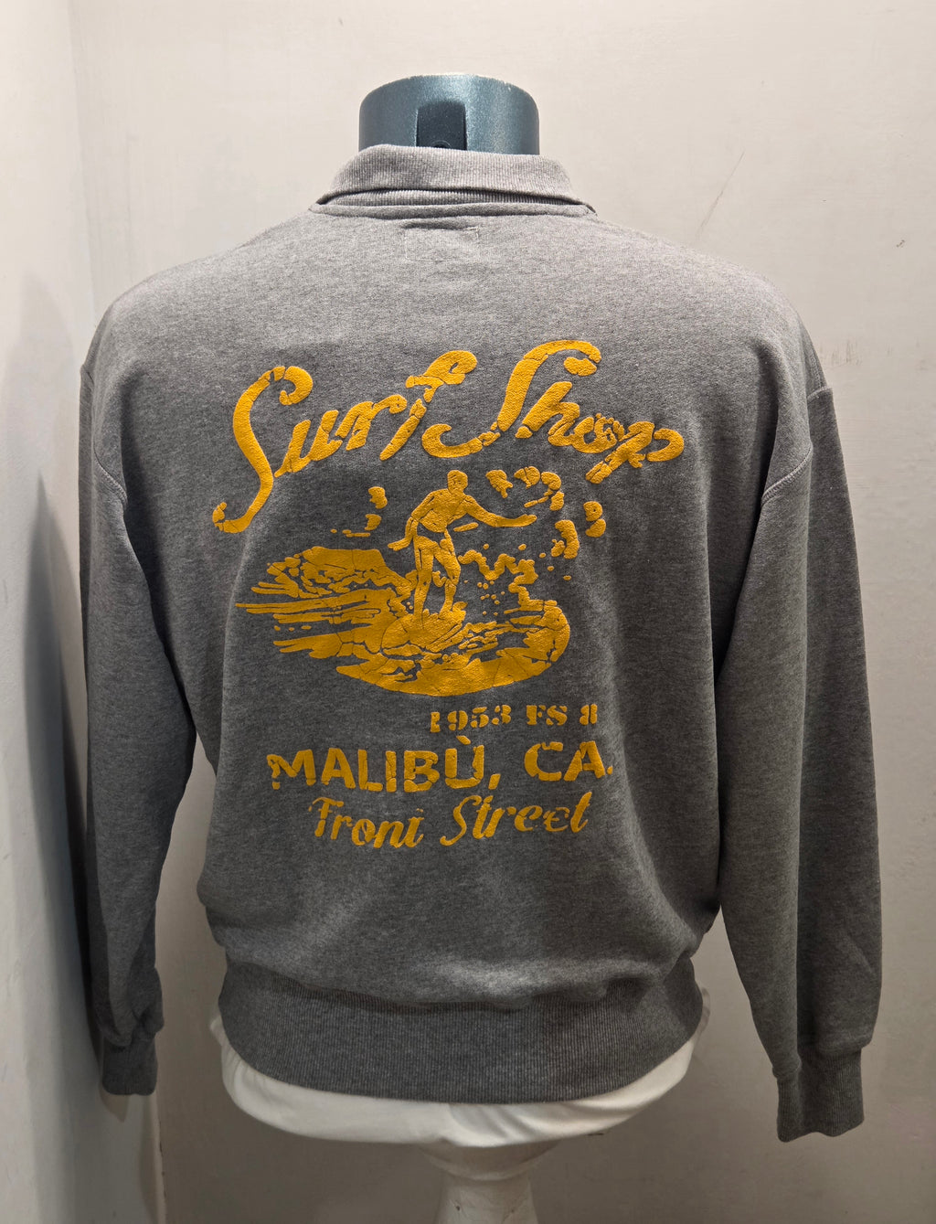 FRONT STREET 8 FELPA MEZZA ZIP SURF SHOP COLOR GRIGIO