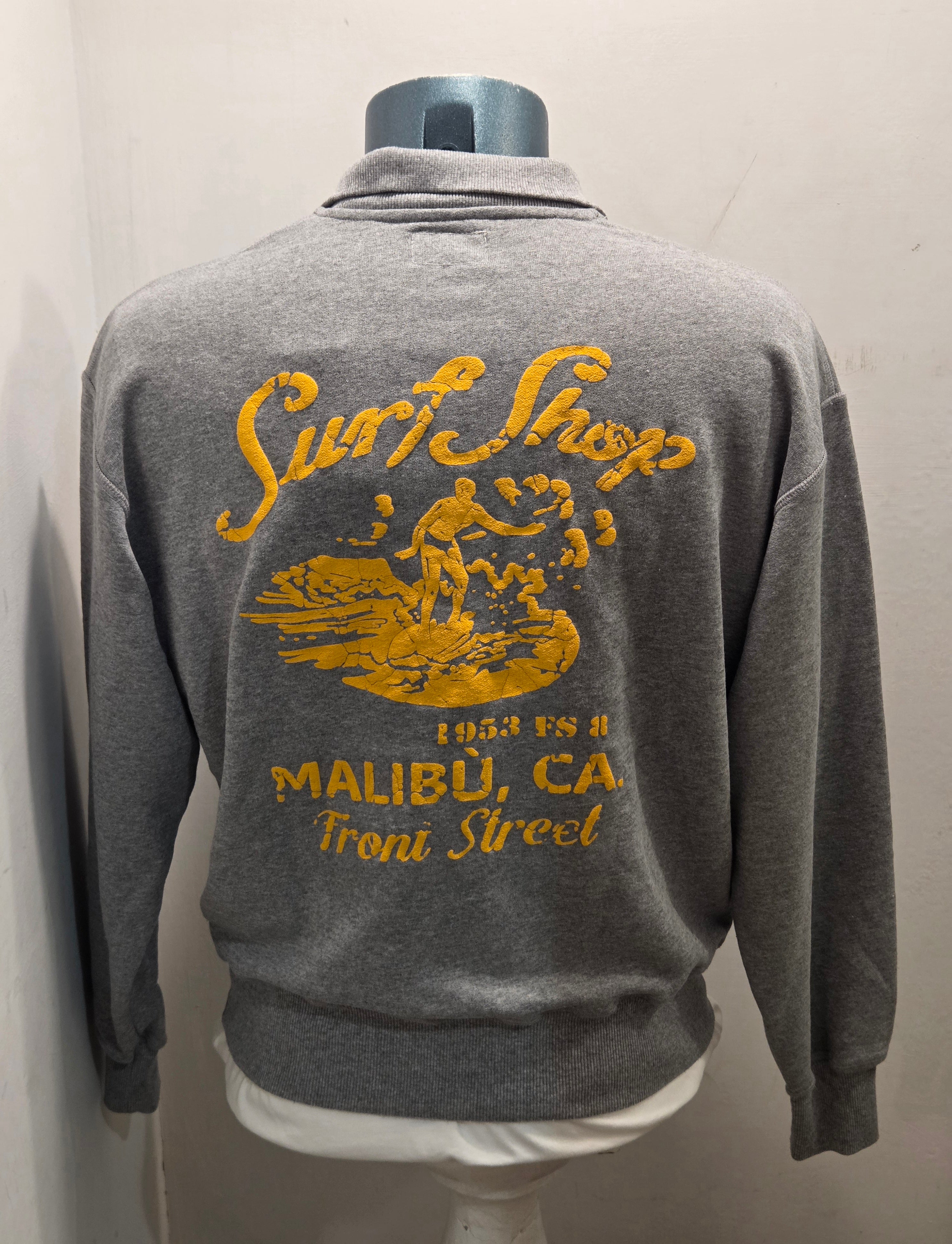 FRONT STREET 8 FELPA MEZZA ZIP SURF SHOP COLOR GRIGIO