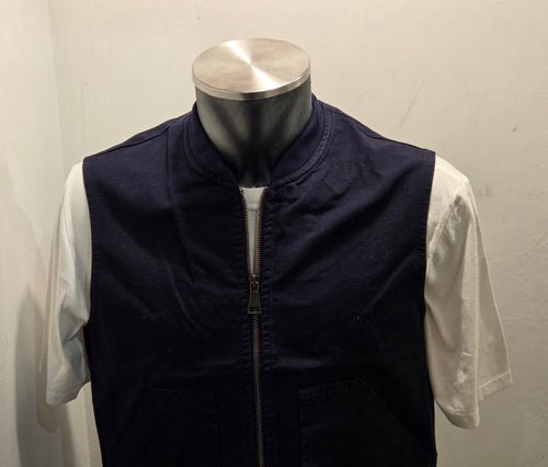 GILET SEADOG ZIP CANVAS COLOR BLU