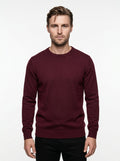 BRAMANTE MAGLIA GIROCOLLO REGULAR FIT COLOR BORDEAUX