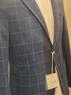 GIACCA MONOPETTO A QUADRI BLU AG TREND EGIC PP30