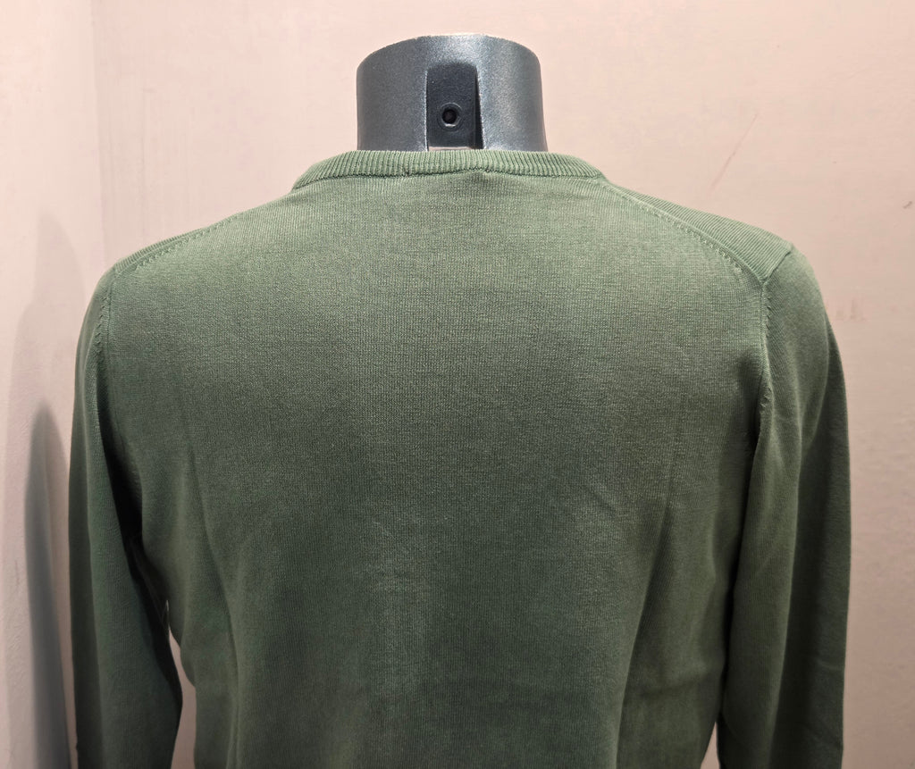 BRAMANTE MAGLIA FILO COTONE MANICA LUNGA COLOR VERDE