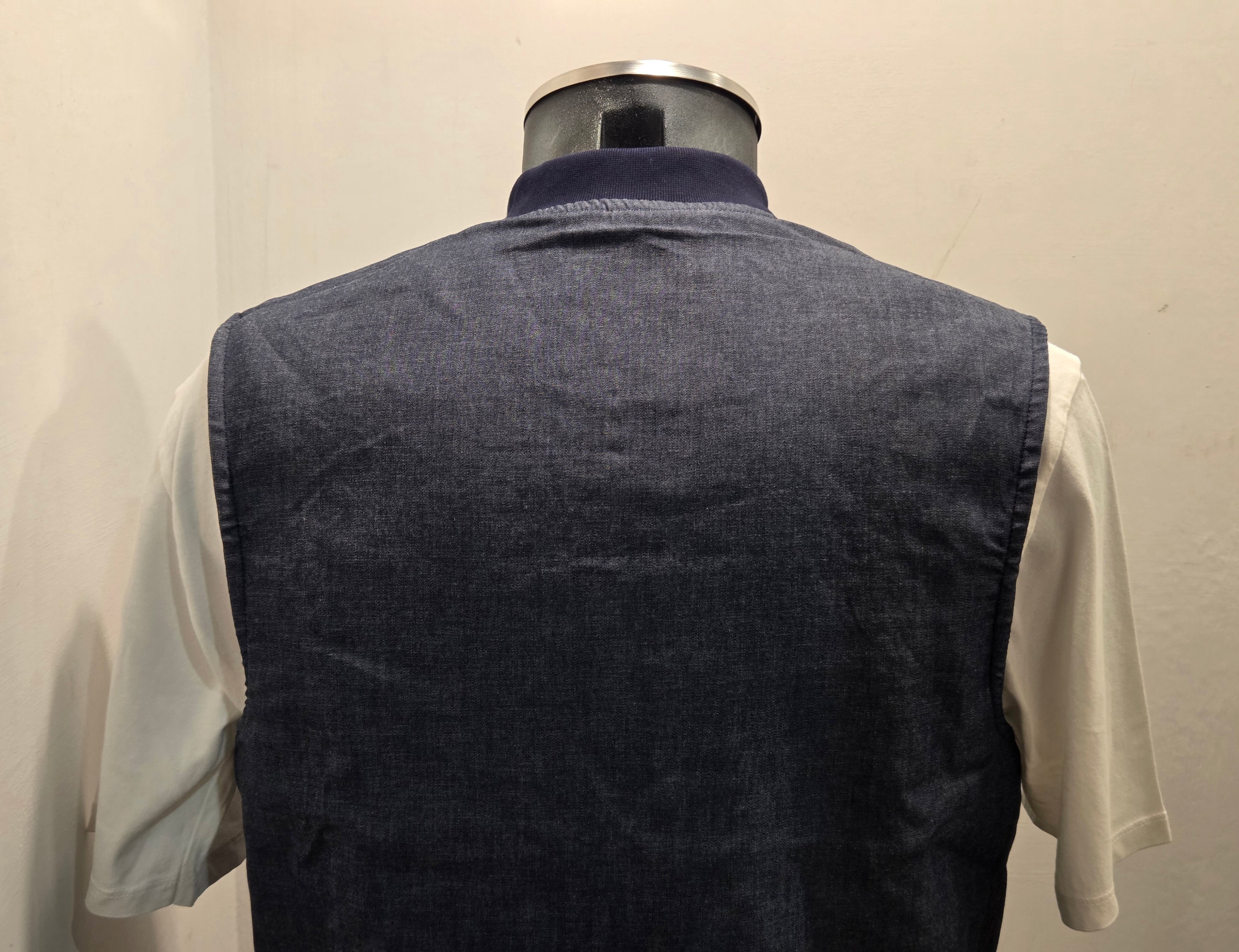 GILET SEADOG ROBERT REVERSE ZIP FELPA/CHAMBRAY COLOR BLU
