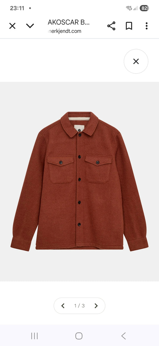 OVERSHIRT WOOL ANERKJENDT CHILI OIL