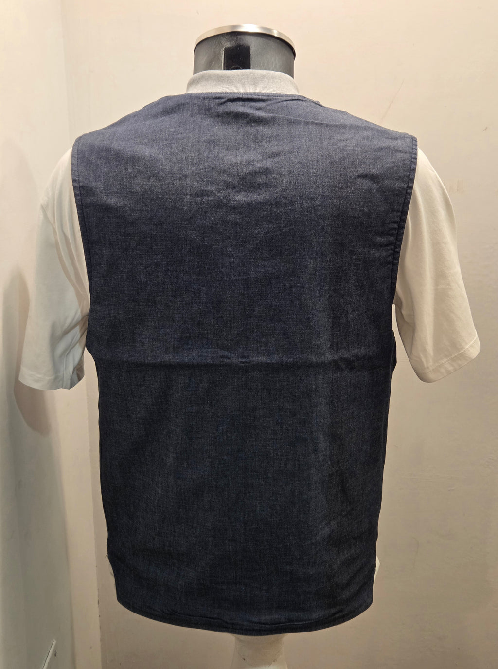 GILET SEADOG ROBERT REVERSE ZIP FELPA/CHAMBRAY COLOR GRIGIO MELANGE