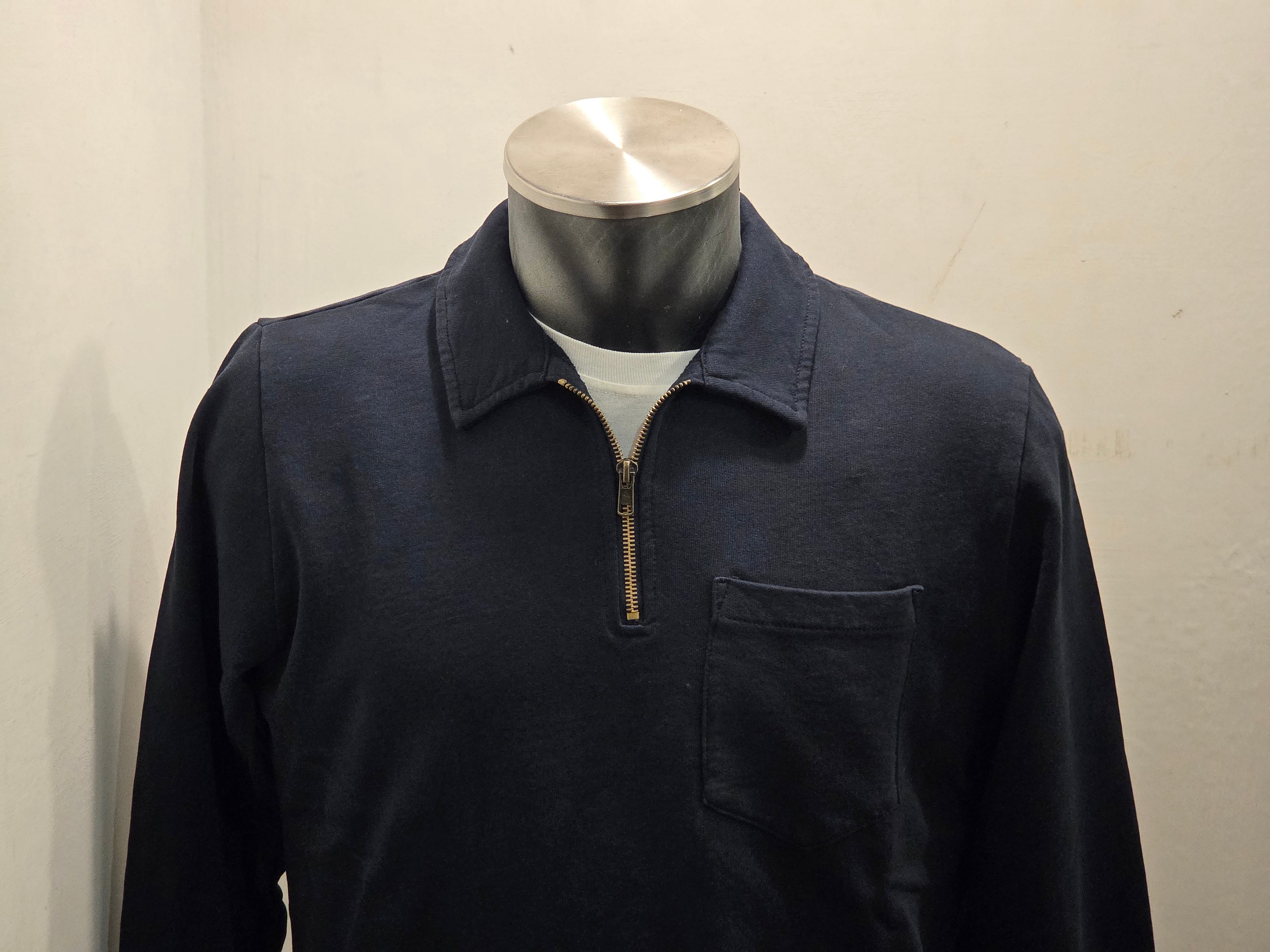 FELPA SEADOG EAST COLLO POLO ZIP COLOR BLU