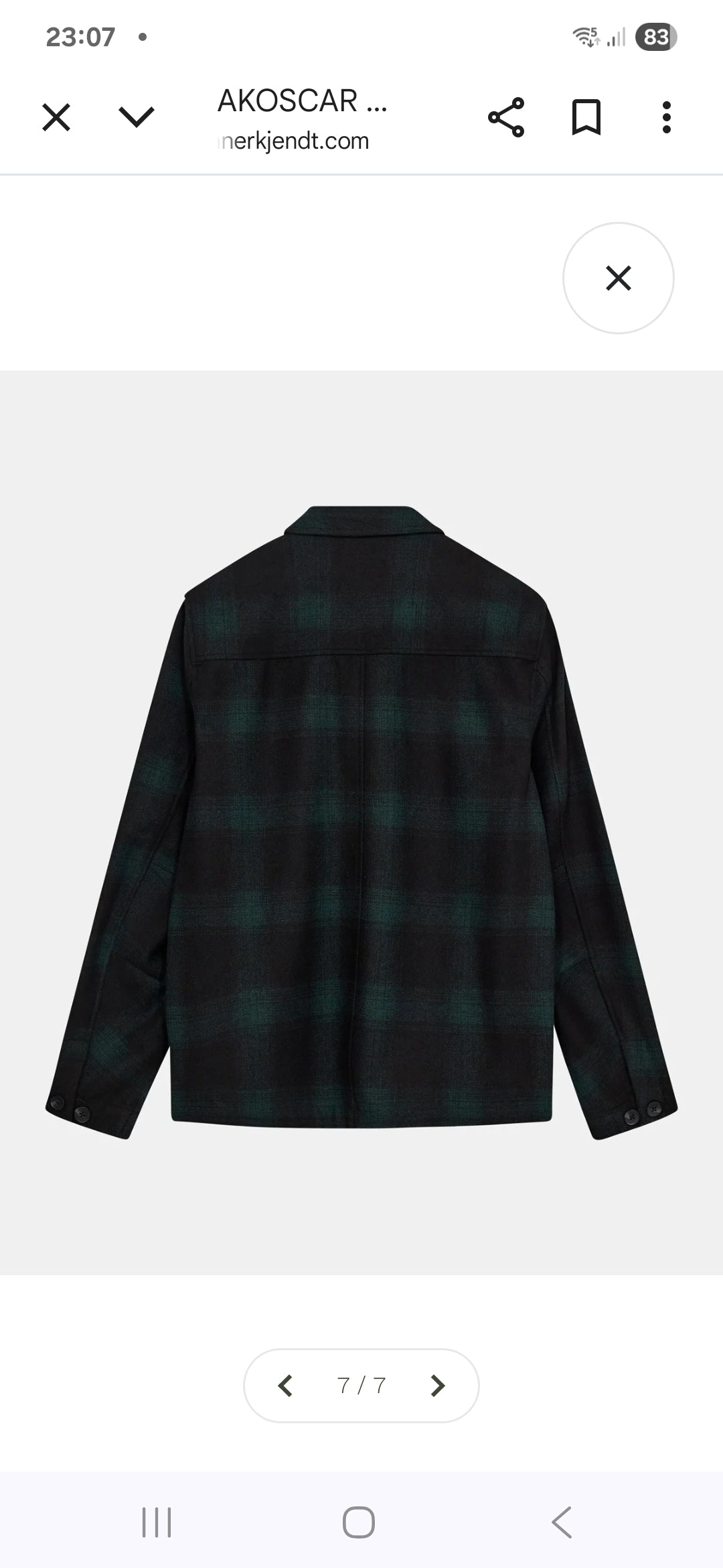 OVERSHIRT ANERKJENDT BLACK TARTAN
