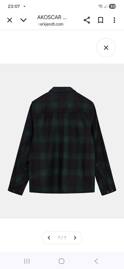 OVERSHIRT ANERKJENDT BLACK TARTAN