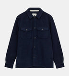 AKOSCAR BOILED WOOL OVERSHIRT ANERKJENDT COLOR SKY CAPTAIN