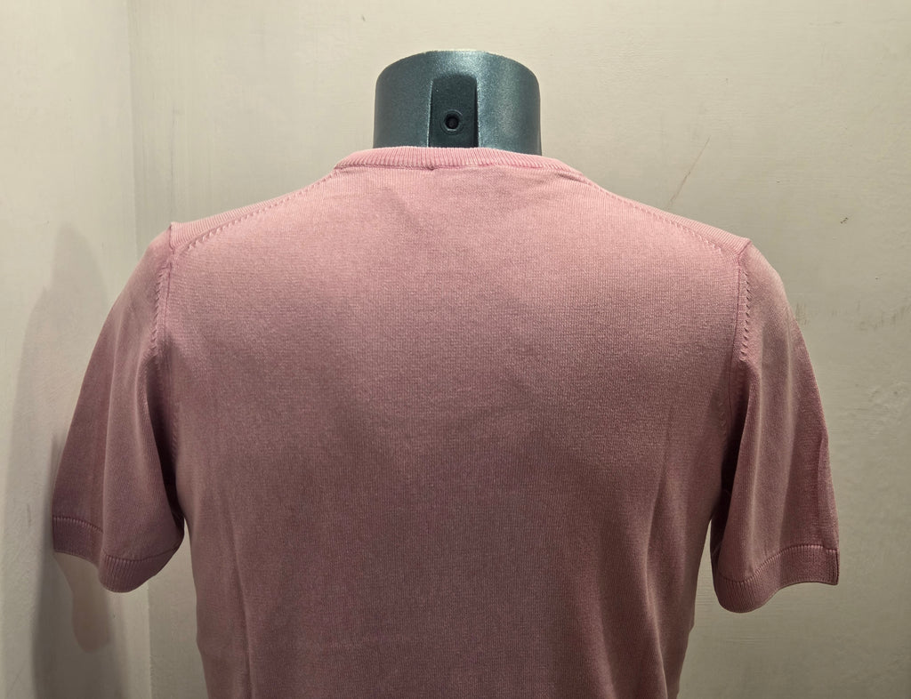 BRAMANTE MAGLIA FILO COTONE MANICA CORTA COLOR ROSA