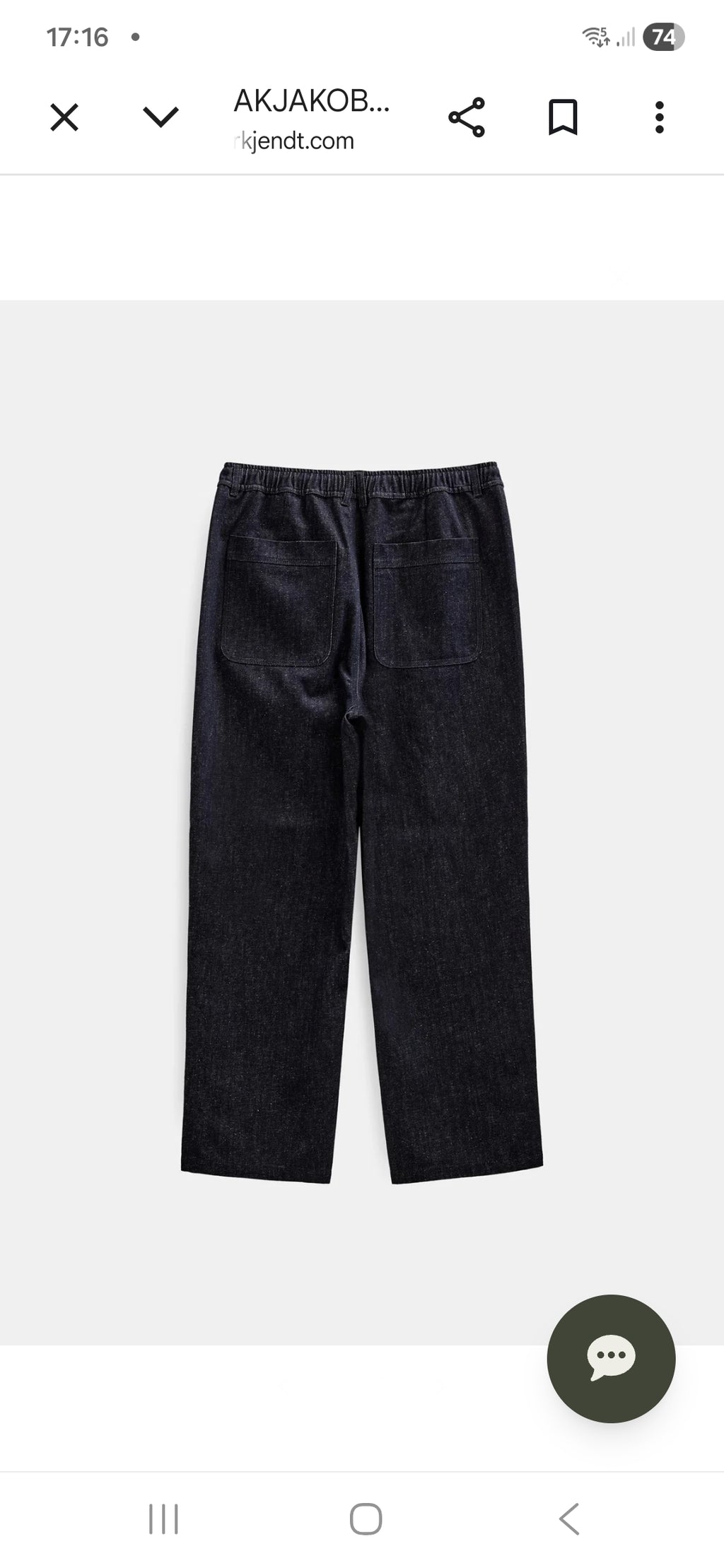 AKJAKOB DENIM FATIQUE JEANS ANERKJENDT COLOR DARK BLUE DENIM
