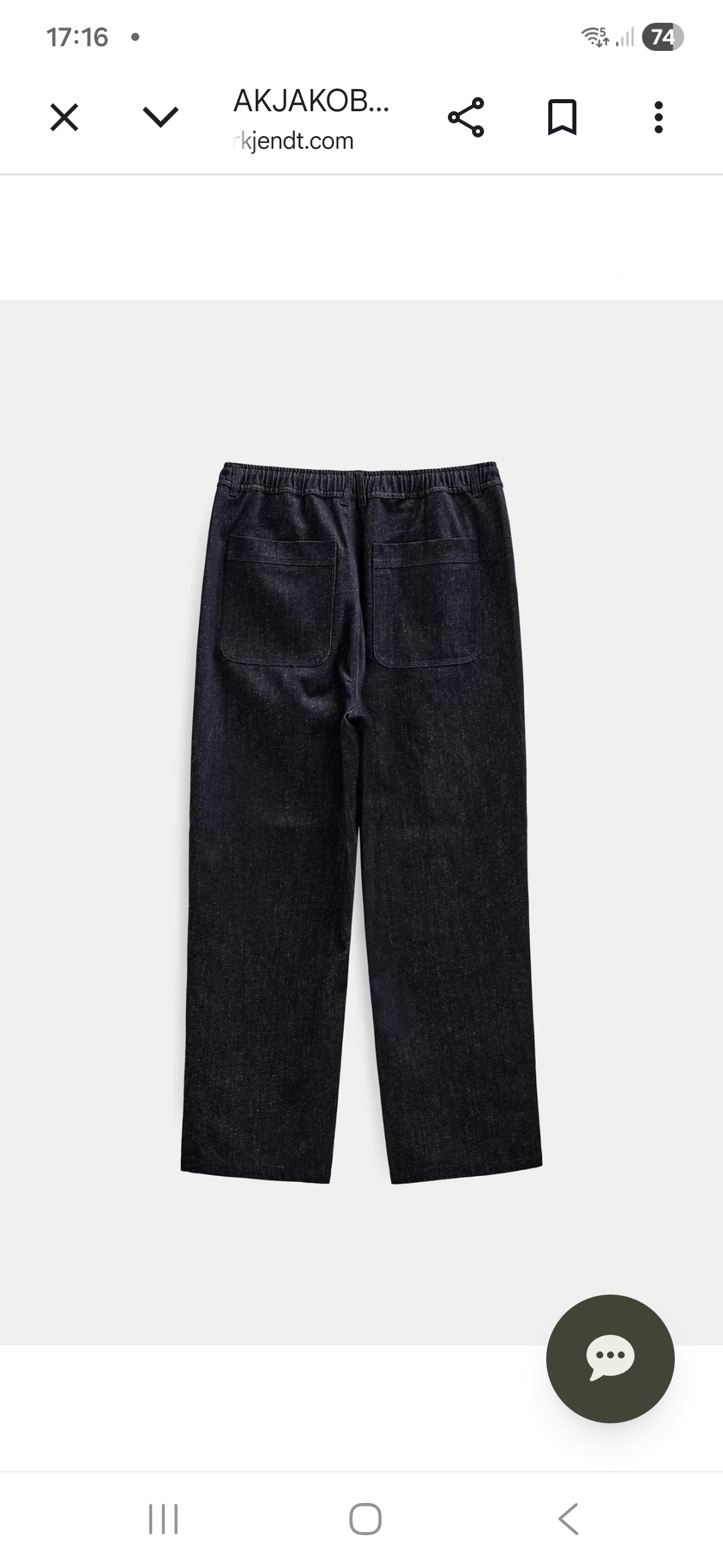 AKJAKOB DENIM FATIQUE JEANS ANERKJENDT COLOR DARK BLUE DENIM
