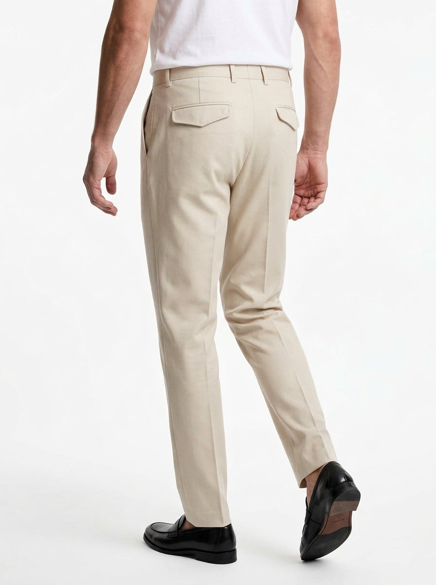 YAN SIMMON PANTALONE MODELLO FRIEND COLORE CORDA IN PUNTO MILANO MADE IN ITALY