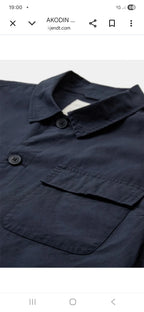 OVERSHIRT ANERKJENDT AKODIN POPLIN COLOR BLU