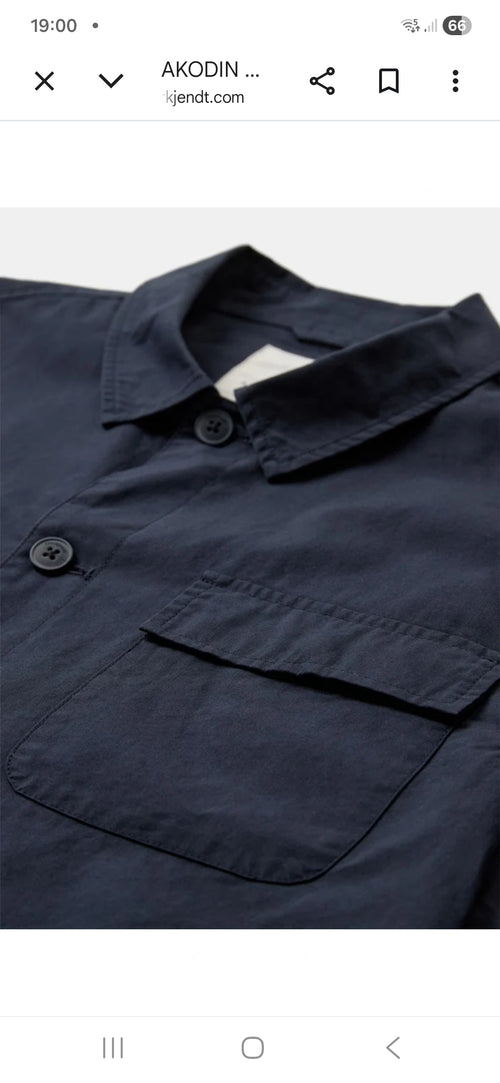 OVERSHIRT ANERKJENDT AKODIN POPLIN COLOR BLU