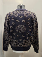 TOOCO POLO SHIRT LONG SLEEVES KNITTING BANDANA NAVY