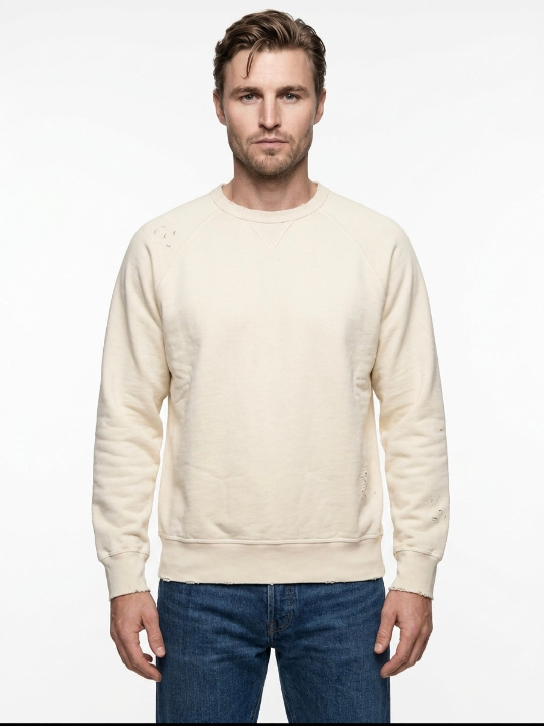 FELPA GIROCOLLO BASIC VINTAGE IN THE BOX COLOR PANNA