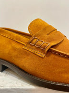 AG TREND Mocassino Collegiale Penny Scamosciato Colore Cognac SC 32