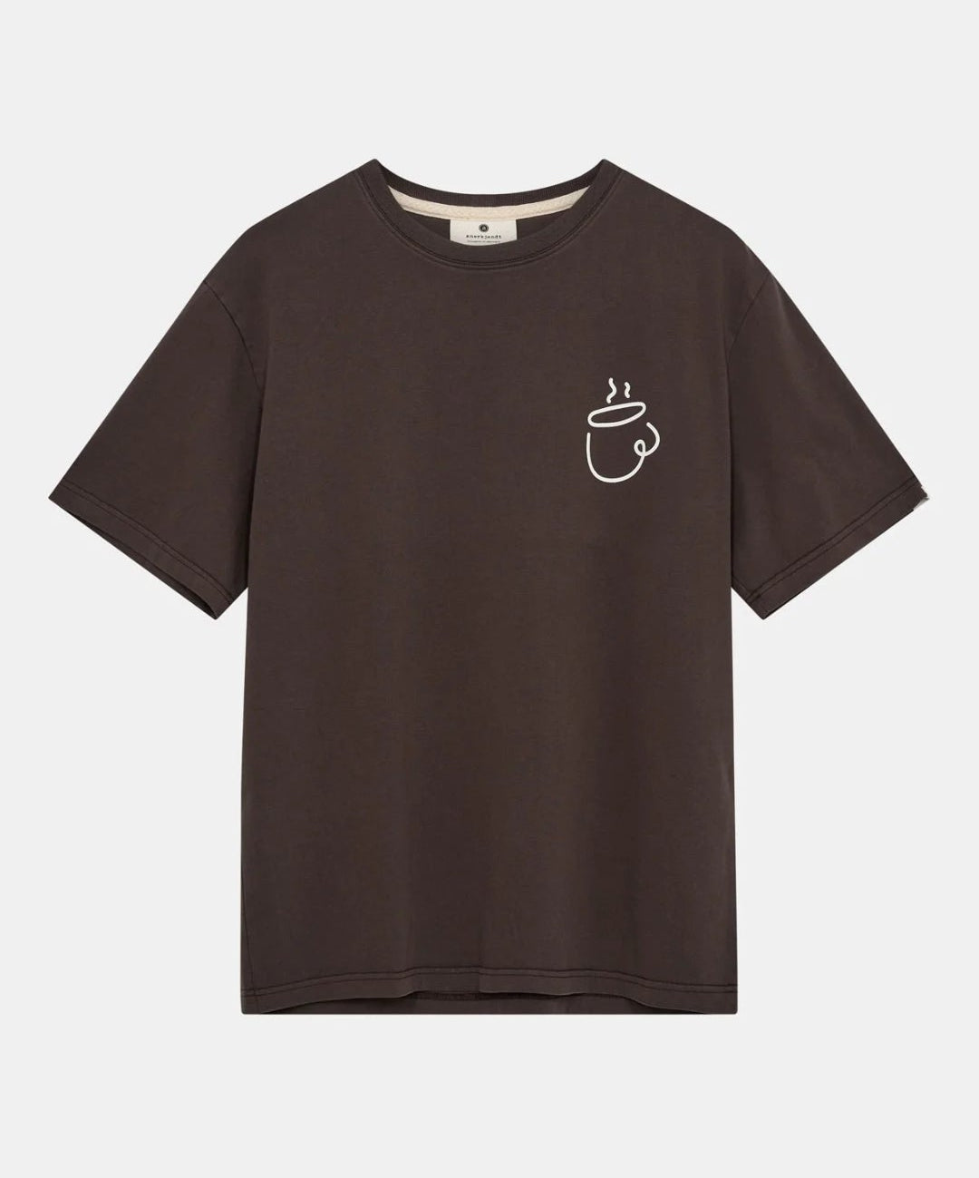 T-Shirt ANERKJENDT ESPRESSO COLOR MARRONE